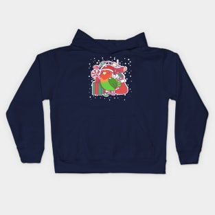 Christmas Lovebird Red Kids Hoodie